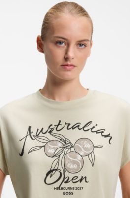 BOSS x AO cotton T-shirt, Light Beige
