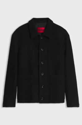 Modern-fit shirt jacket, Black