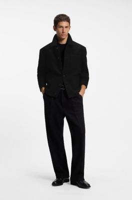 Modern-fit shirt jacket, Black