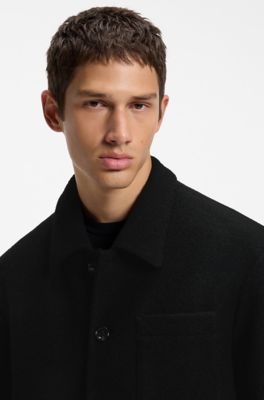 Modern-fit shirt jacket, Black