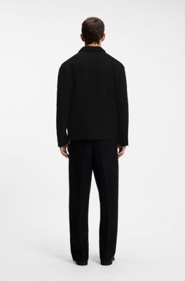Modern-fit shirt jacket, Black