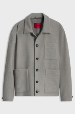 Modern-fit shirt jacket, Grey