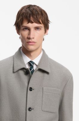 Modern-fit shirt jacket, Grey