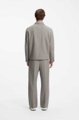 Modern-fit shirt jacket, Grey