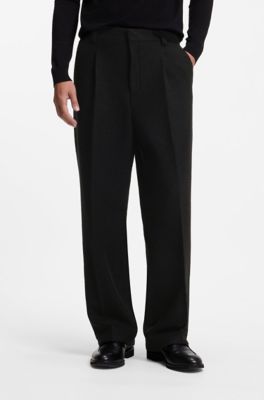 Modern-fit trousers , Black
