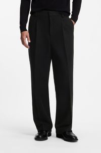 Modern-fit trousers , Black