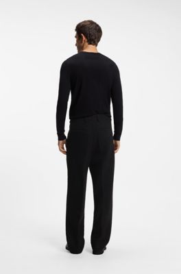 Modern-fit trousers , Black