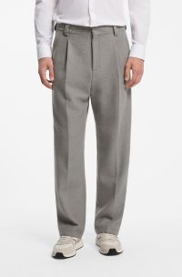 Modern-fit trousers , Grey