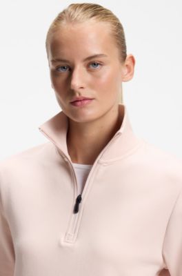BOSS x AO quarter-zip sweatshirt, Light Pink