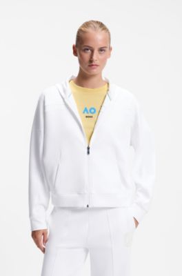 BOSS x AO zip-up hoodie, White
