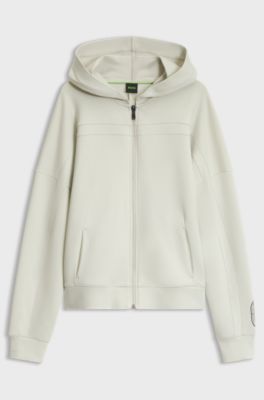 BOSS x AO zip-up hoodie, Light Beige