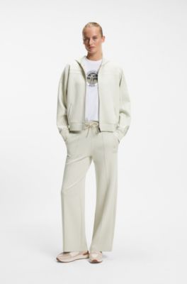 BOSS x AO zip-up hoodie, Light Beige