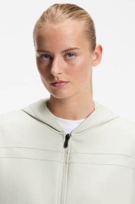 BOSS x AO zip-up hoodie, Light Beige