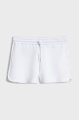 BOSS x AO drawstring shorts, White