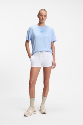 BOSS x AO drawstring shorts, White