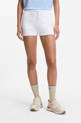 BOSS x AO drawstring shorts, White