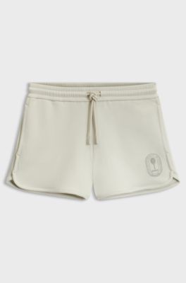 BOSS x AO drawstring shorts, Light Beige