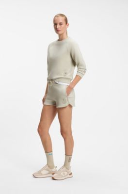 BOSS x AO drawstring shorts, Light Beige
