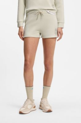 BOSS x AO drawstring shorts, Light Beige