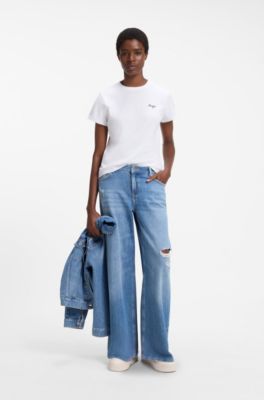Relaxed-fit cotton T-shirt, White