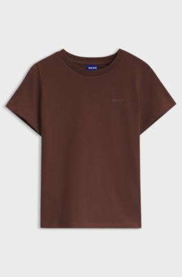 Relaxed-fit cotton T-shirt, Brown