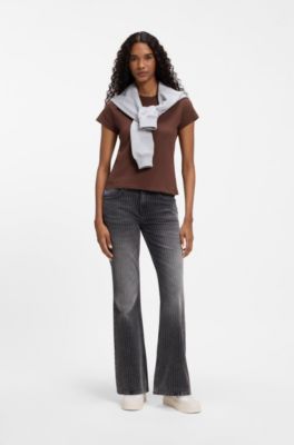 Relaxed-fit cotton T-shirt, Brown