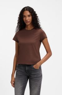 Relaxed-fit cotton T-shirt, Brown