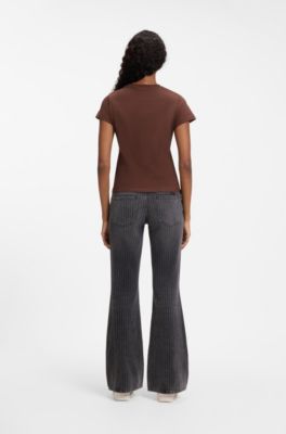 Relaxed-fit cotton T-shirt, Brown