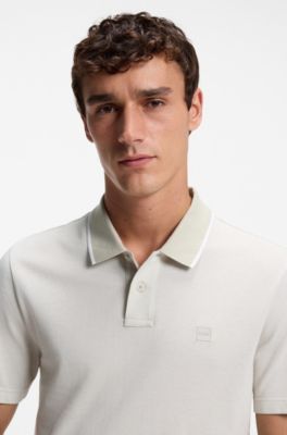 Cotton polo shirt, Light Beige