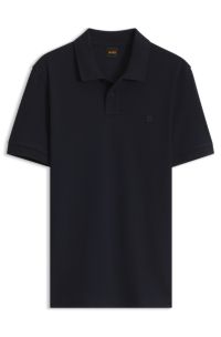 Slim-fit polo shirt in stretch-cotton piqu&eacute;, Dark Blue