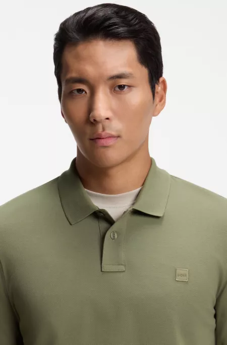 Stretch-cotton polo shirt
