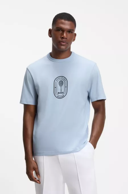 BOSS x AO crest-logo T-shirt