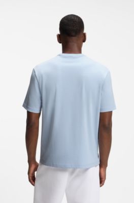 BOSS x AO crest-logo T-shirt, Light Blue