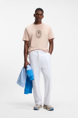 BOSS x AO crest-logo T-shirt, Light Orange