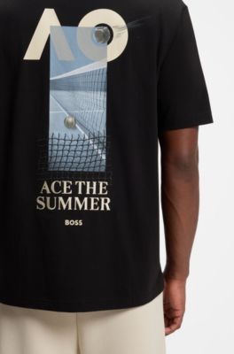 BOSS x AO stretch-cotton T-shirt, Black