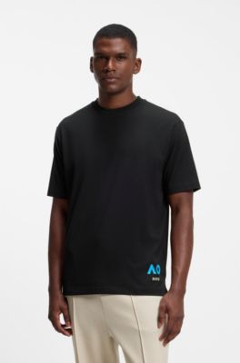 BOSS x AO stretch-cotton T-shirt, Black