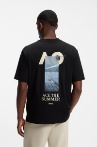 BOSS x AO stretch-cotton T-shirt, Black