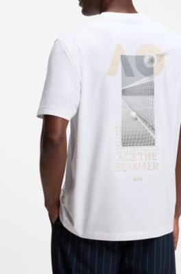 BOSS x AO stretch-cotton T-shirt, White
