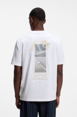 BOSS x AO stretch-cotton T-shirt, White