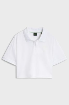 BOSS x AO cropped polo shirt, White