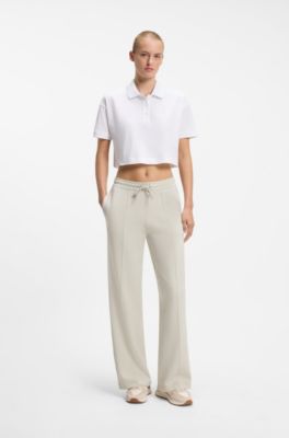 BOSS x AO cropped polo shirt, White