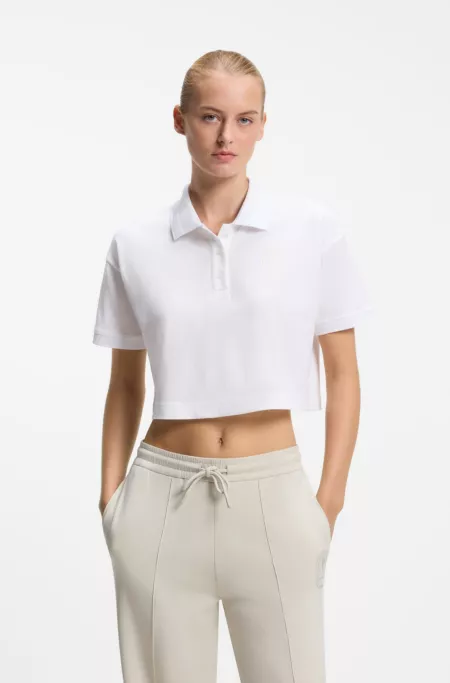 BOSS x AO cropped polo shirt