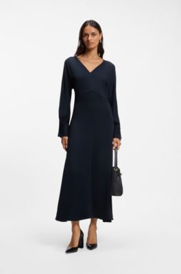 V-neck dress , Dark Blue