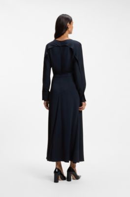 V-neck dress , Dark Blue