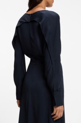 V-neck dress , Dark Blue