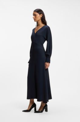 V-neck dress , Dark Blue