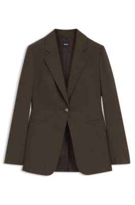 Boss Single-breasted blazer in melange virgin wool dam – bild 4