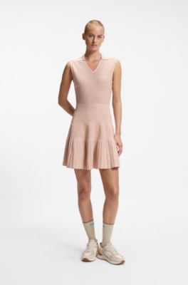 BOSS x AO knitted tennis dress, Light Orange