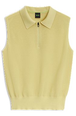 BOSS x AO sleeveless knit polo