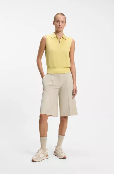 BOSS x AO sleeveless knit polo